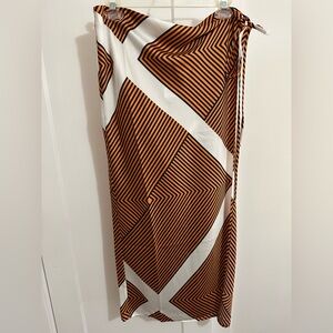 LOFT Geometric Wrap Maxi Skirt - Women